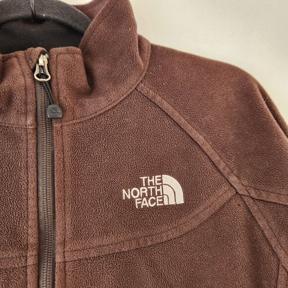 The North Face TNF Windwall Full Zip Fleece Jacket Chocolate Brown Hiking S - Picture 3 of 8